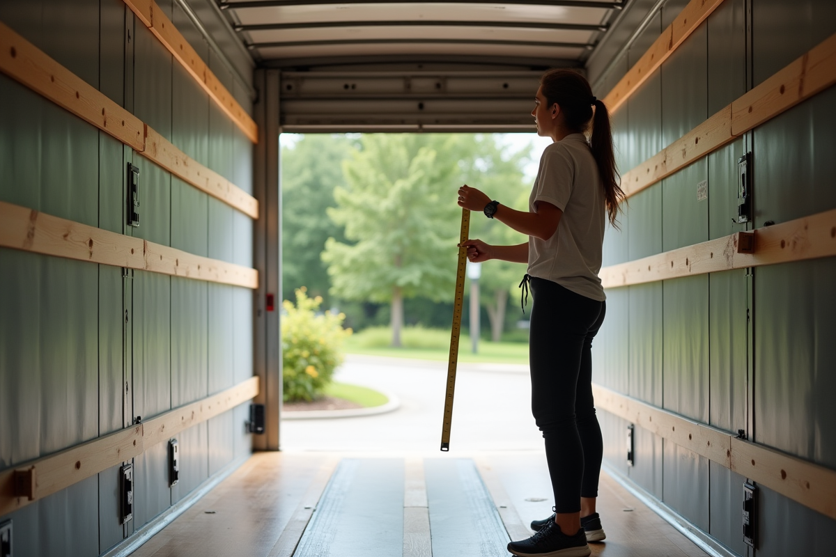 Jeune femme mesurant l