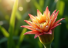 Fleur d Epiphyllum en gros plan avec couleurs vives