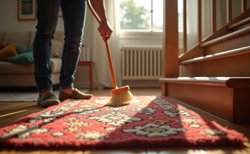 Nettoyer un tapis berbère dans un escalier avec des méthodes simples et efficaces