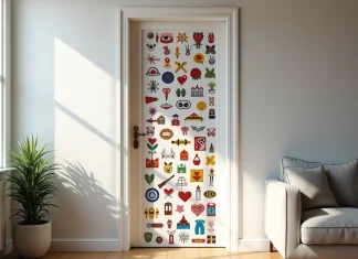 Des stickers sur porte pour un habitat singulier